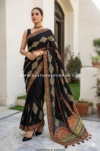 GD Black Rose Saree