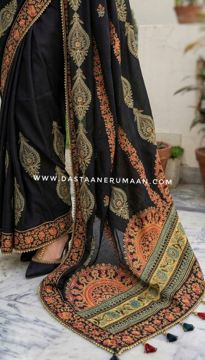 GD Black Rose Saree