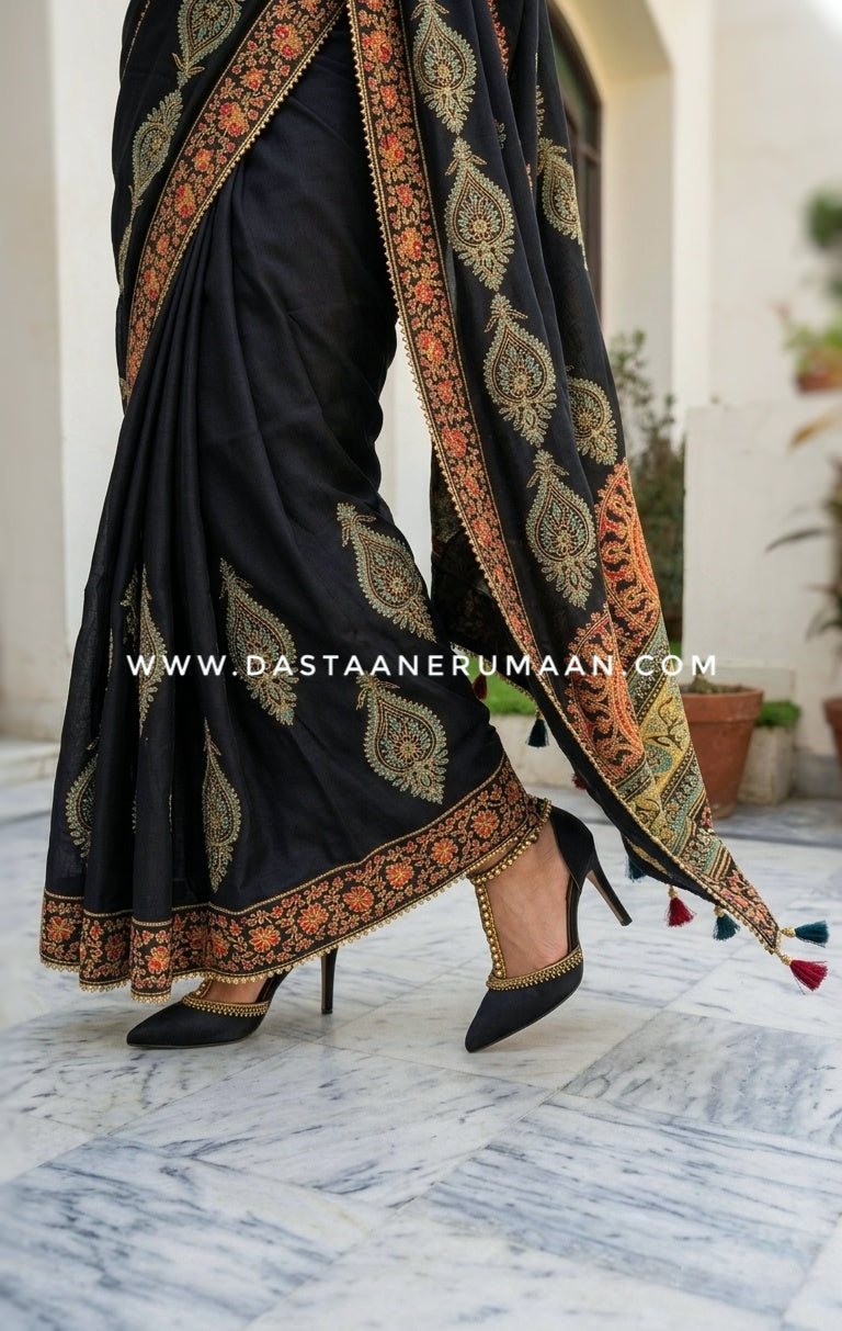 GD Black Rose Saree