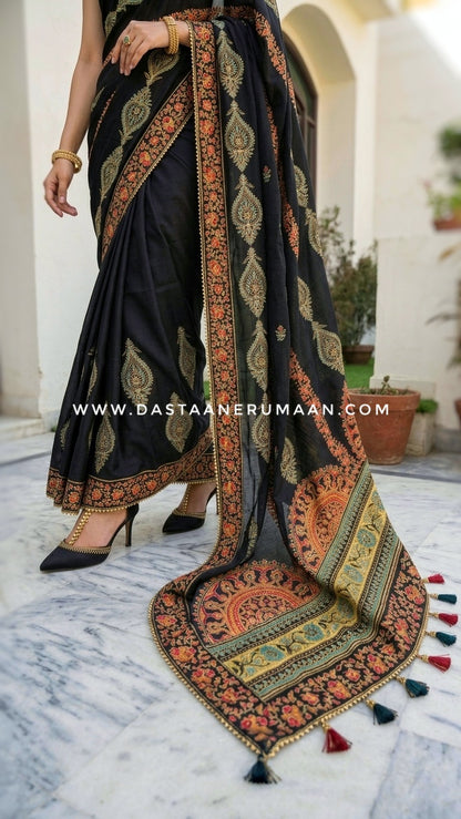 GD Black Rose Saree