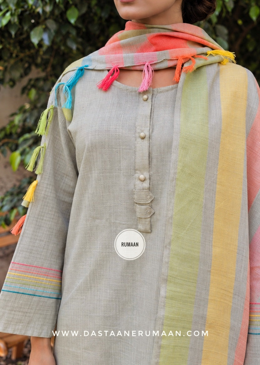 R 268 CHROMATIC | Handwoven Pure Cotton Suit