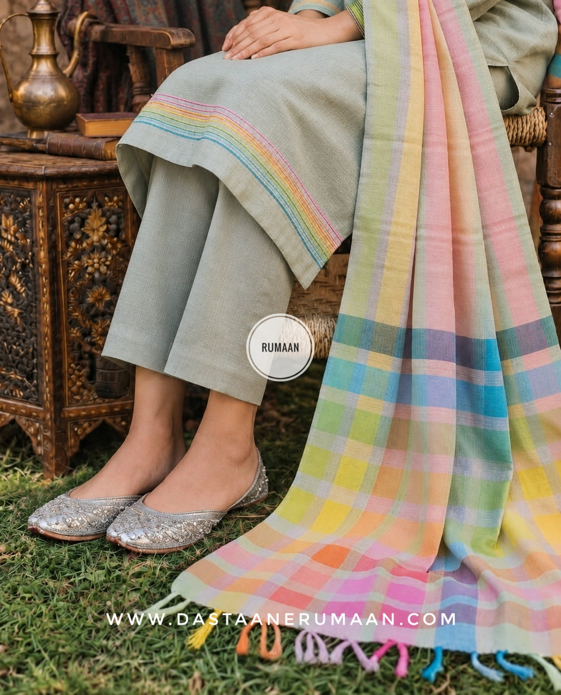 R 268 CHROMATIC | Handwoven Pure Cotton Suit