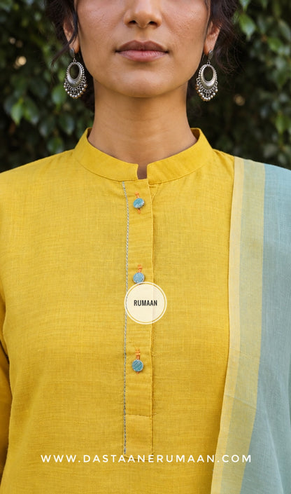 R 266 GOLD FISH | Handwoven Pure Cotton Suit