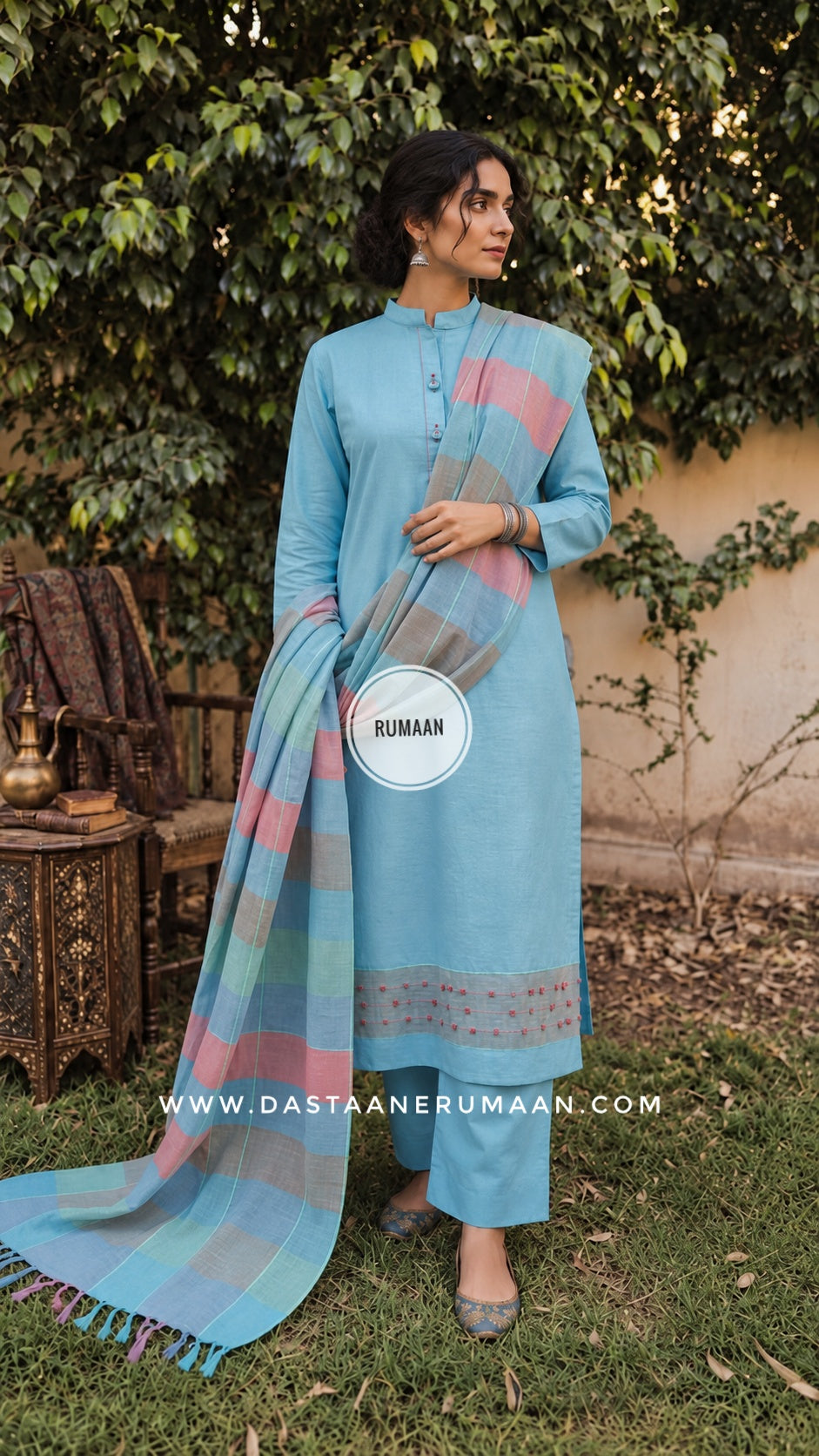R 261 DEW DROPS| Handwoven Pure Cotton Suit