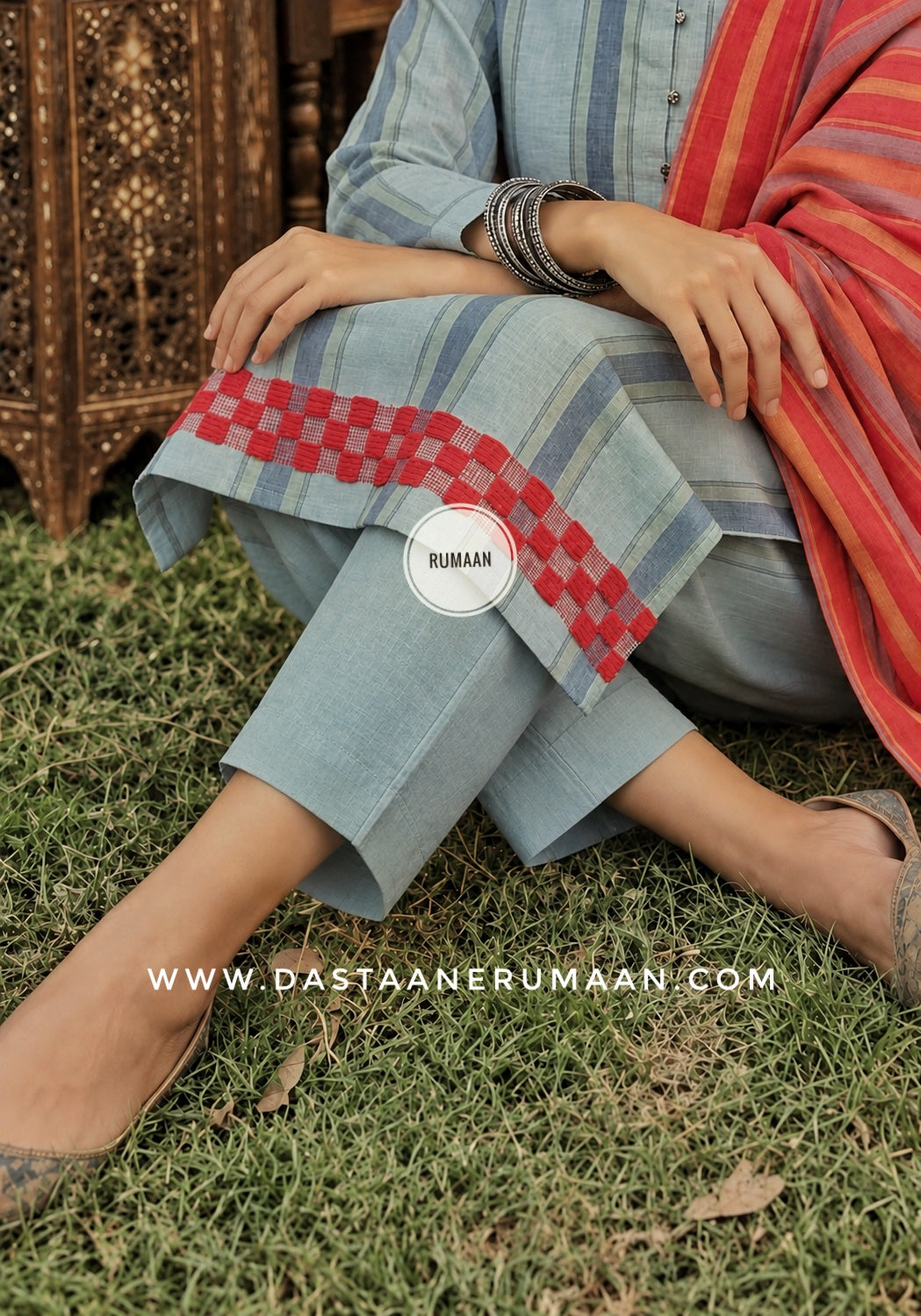 R 263 BONFIRE | Handwoven Pure Cotton Suit