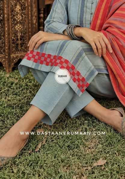 R 263 BONFIRE | Handwoven Pure Cotton Suit