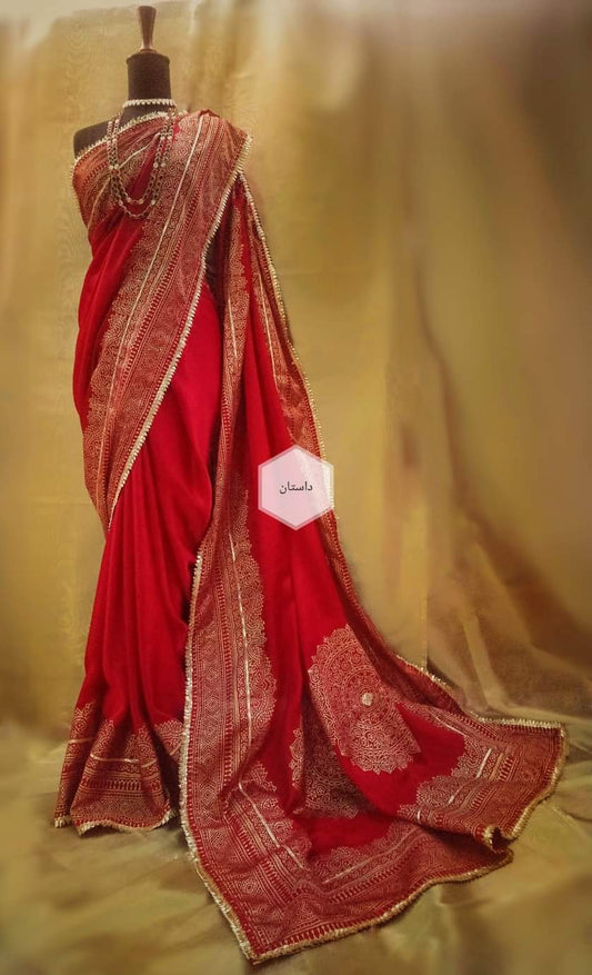 GD RED SAREE