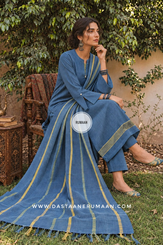R 264 KHWAAB | Handwoven Pure Cotton Suit